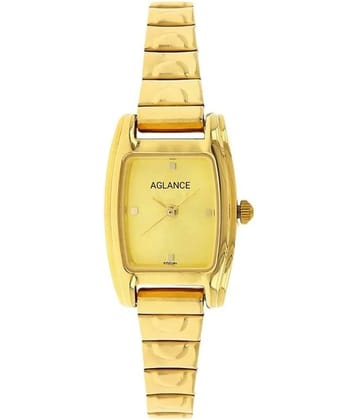 Aglance Gold Stainless Steel Analog Womens Watch