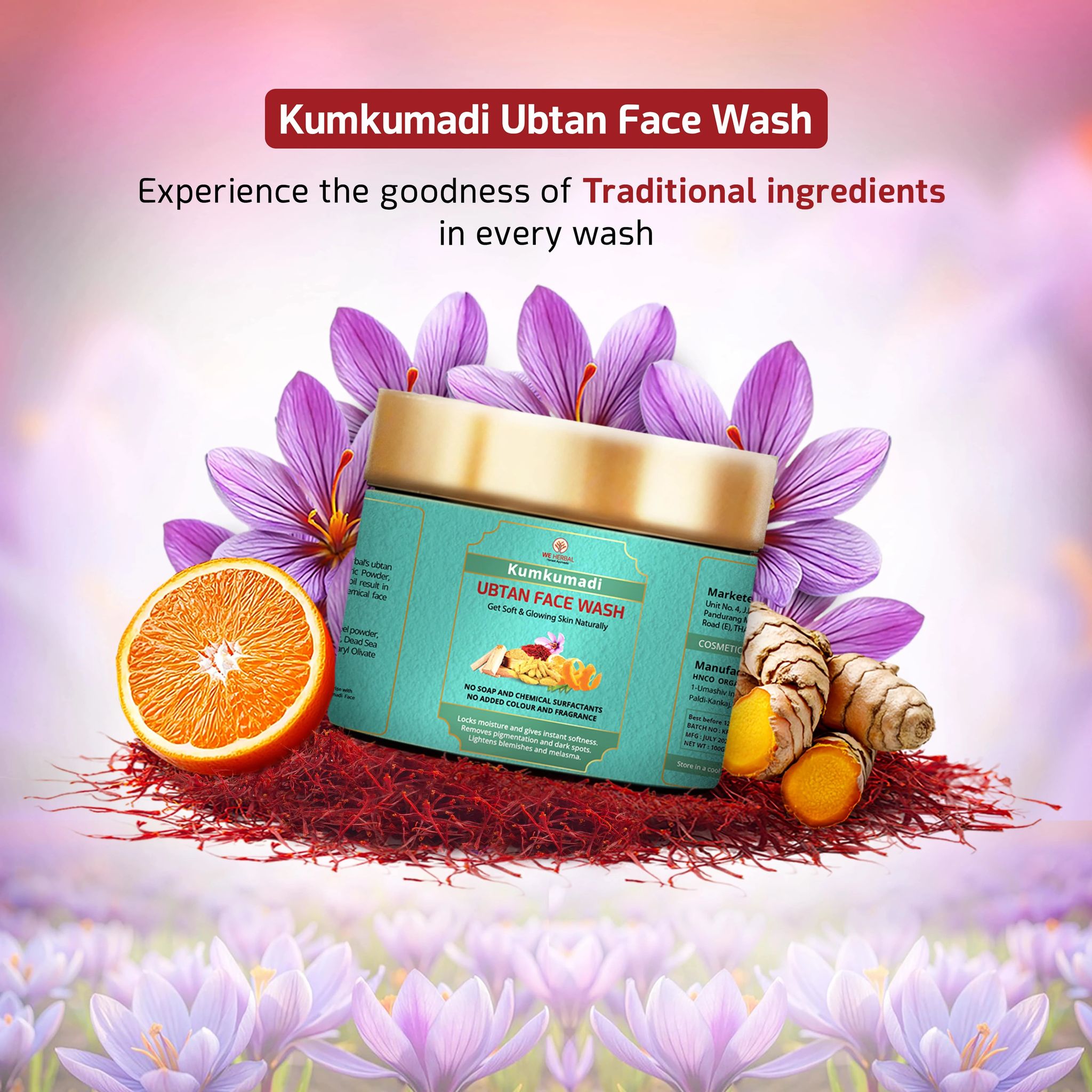 Kumkumadi Ubtan Face Wash-100 gm / in