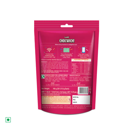 Luvit Chocwich Brown Pouch || 20 Pieces || 160 Grams