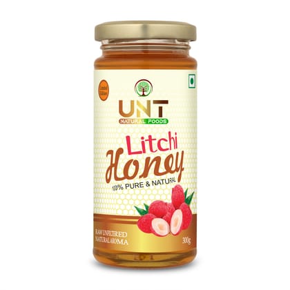 Pure & Natural Litchi Honey 300g | Raw, Unprocessed & Unheated | Light Floral Aroma | Immunity Booster | Fresh from Litchi Blossoms | Lab-Tested Honey