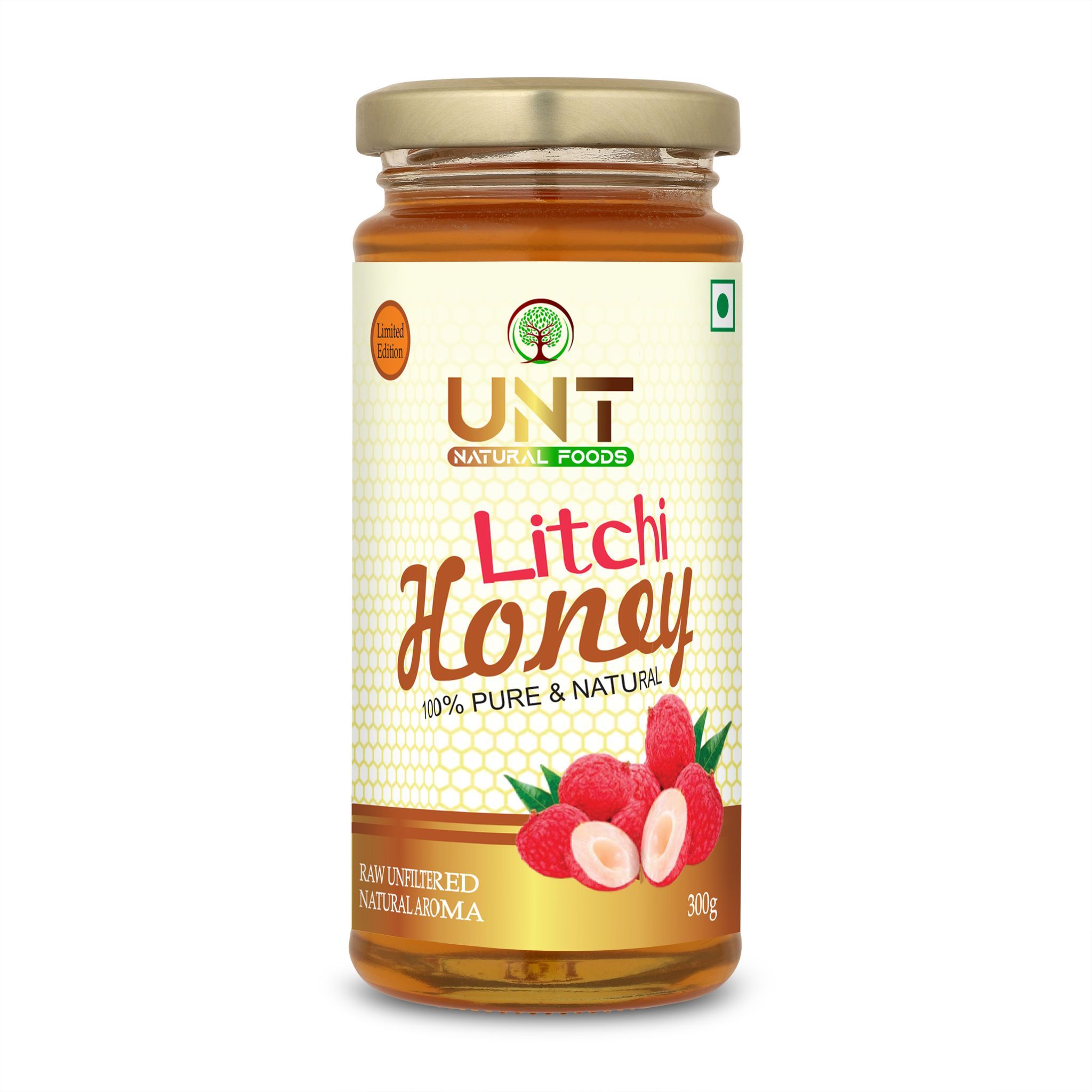 Pure & Natural Litchi Honey 300g | Raw, Unprocessed & Unheated | Light Floral Aroma | Immunity Booster | Fresh from Litchi Blossoms | Lab-Tested Honey