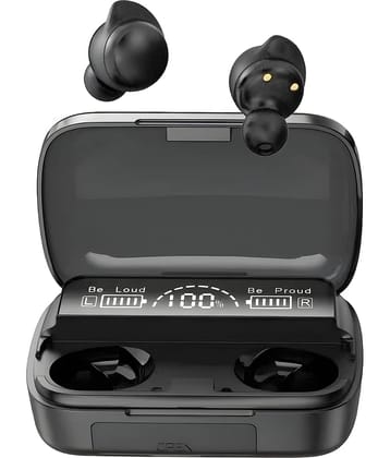 VEhop POWER Bluetooth True Wireless (TWS) In Ear 30 Hours Playback Low Latency,Powerfull bass IPX4(Splash & Sweat Proof) Black