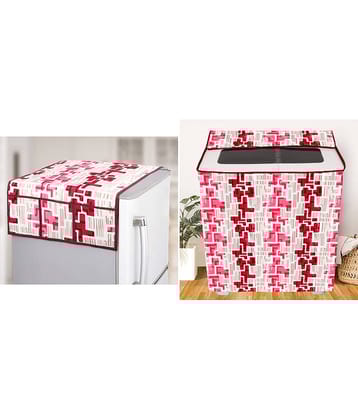 E-Retailer Set of 2 Polyester Green Washing Machine Cover for Universal Semi-Automatic