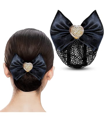 LYKAA Black Bun Clip ( Pack of 1 )
