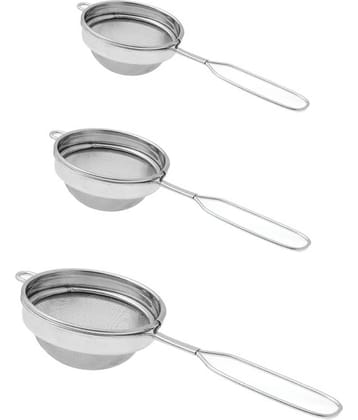 Dynore Steel Steel Strainer Set ( Pack of 3 )