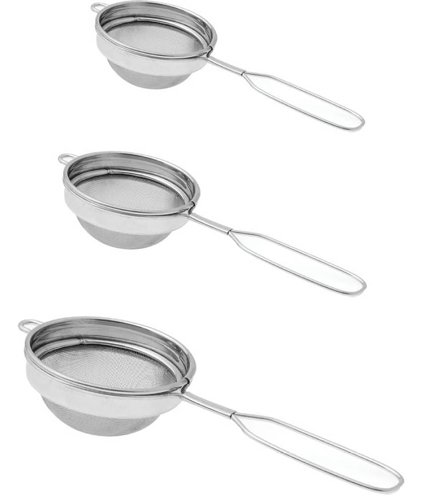 Dynore Steel Steel Strainer Set ( Pack of 3 )