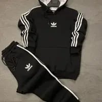 WINTER HOODIE TRACKPANTS ( Size L ) Black