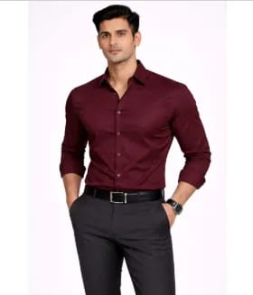 Burgundy Formal Shirt
