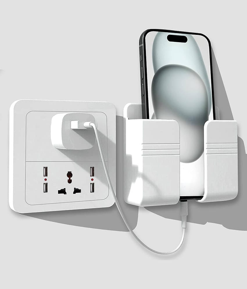 Mobile Phone Charging Stand, Multi-Functional Storage Holder, Bedside Fixed Rack, Bedroom, Office Accessories