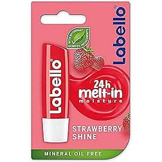 LABELLO Lip Balm, Moisturising Lip Care, Strawberry Shine, 4.8g