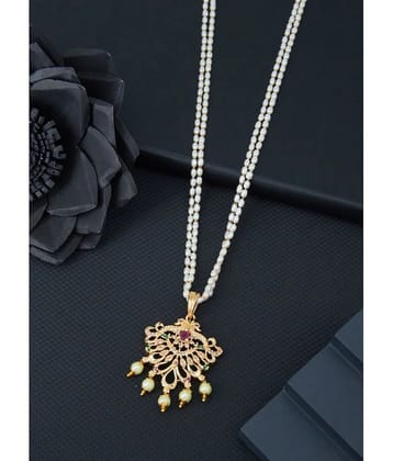 ROFARWORD Gold Brass Necklace ( Pack of 1 ) - Gold