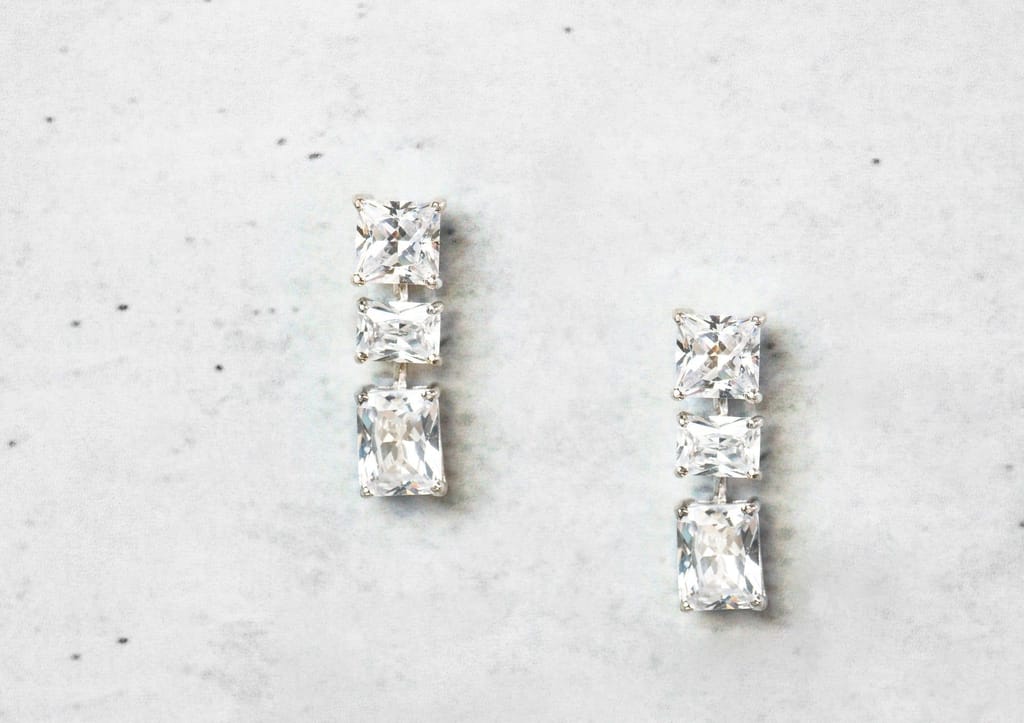 Trinity Solitaire Statement Earrings