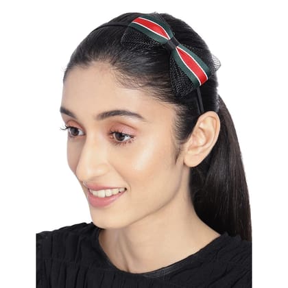 Women Black Red Hairband