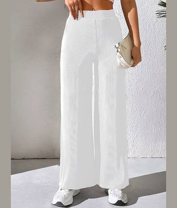 Qyaas Women Knitted Formal Pants ( White )