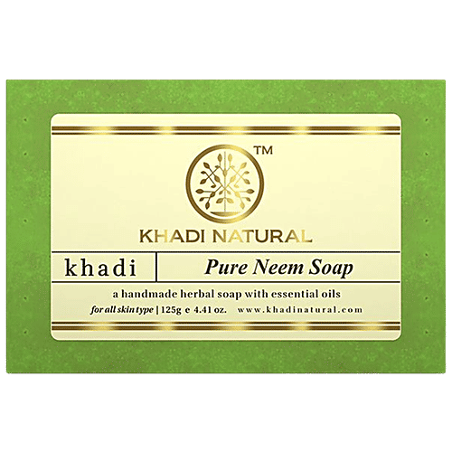Khadi Natural Pure Neem Handmade Herbal Soap, 125 g