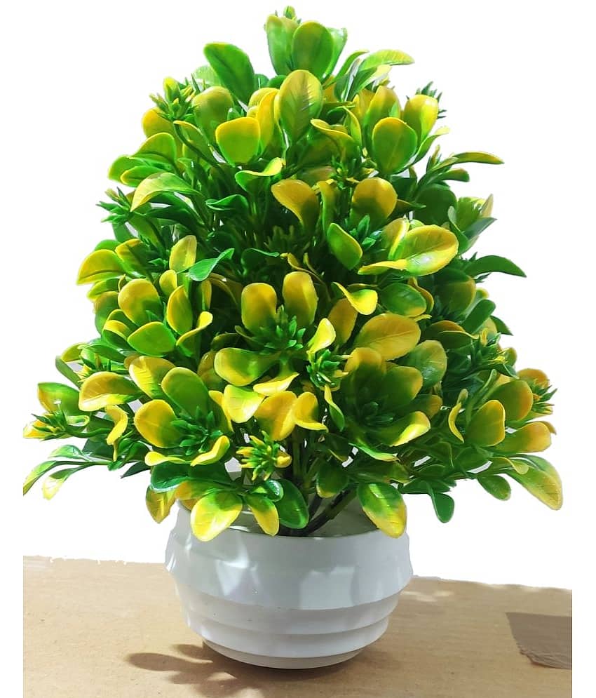 BAARIG - Green Wild Artificial Plants Bunch ( Pack of 1 )