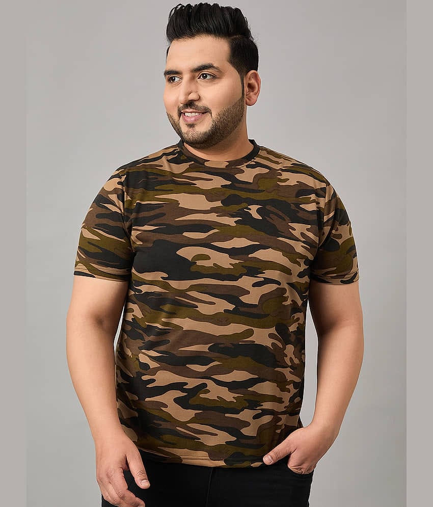 AUSTIVO Pack of 1 Cotton Blend Regular Fit Men's T-Shirt ( Multicolor )