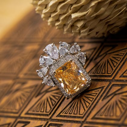 Champagne Blossom Cocktail Ring