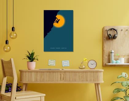 "PUSH YOUR LIMIT"- ADVENTURE"- Shiny & Sturdy Metallic Poster  Art That Pops & Sticks-A3