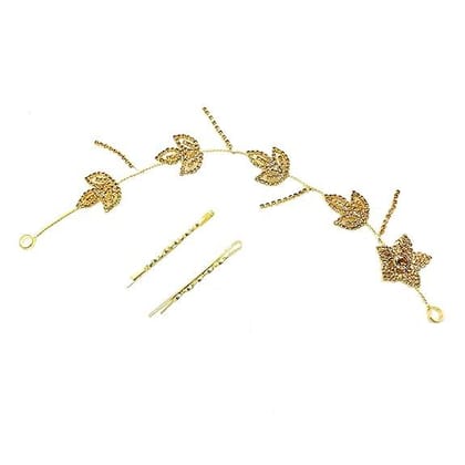 LCT Fancy Tiara with Leaf Design & Hair Pin