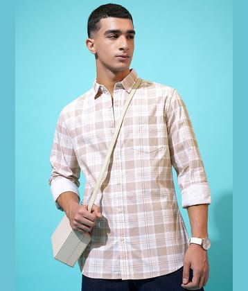 Highlander 100% Cotton Slim Fit Checks Full Sleeves Men's Casual Shirt - Multicolor ( Pack of 1 )