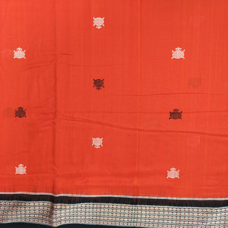 Bomkai Cotton Ikat Saree