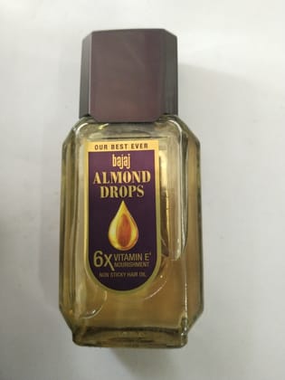 Bajaj Almond Drops Vitamin e' 6x Nourishment Non sticky hair oil 