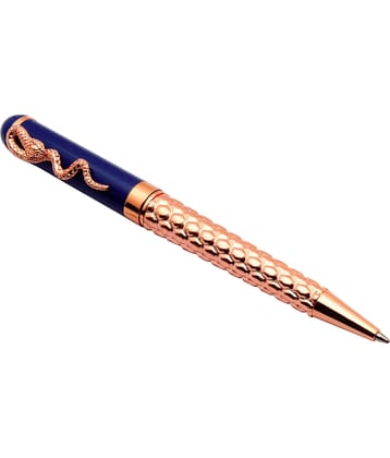 Srpc Cobra Clip Edition Rose Gold & Blue Ball Point Pen Blue Refill