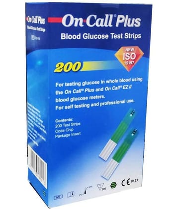 On Call Plus Blood Glucose Test Strips - 200 Strips (Pack of 1)