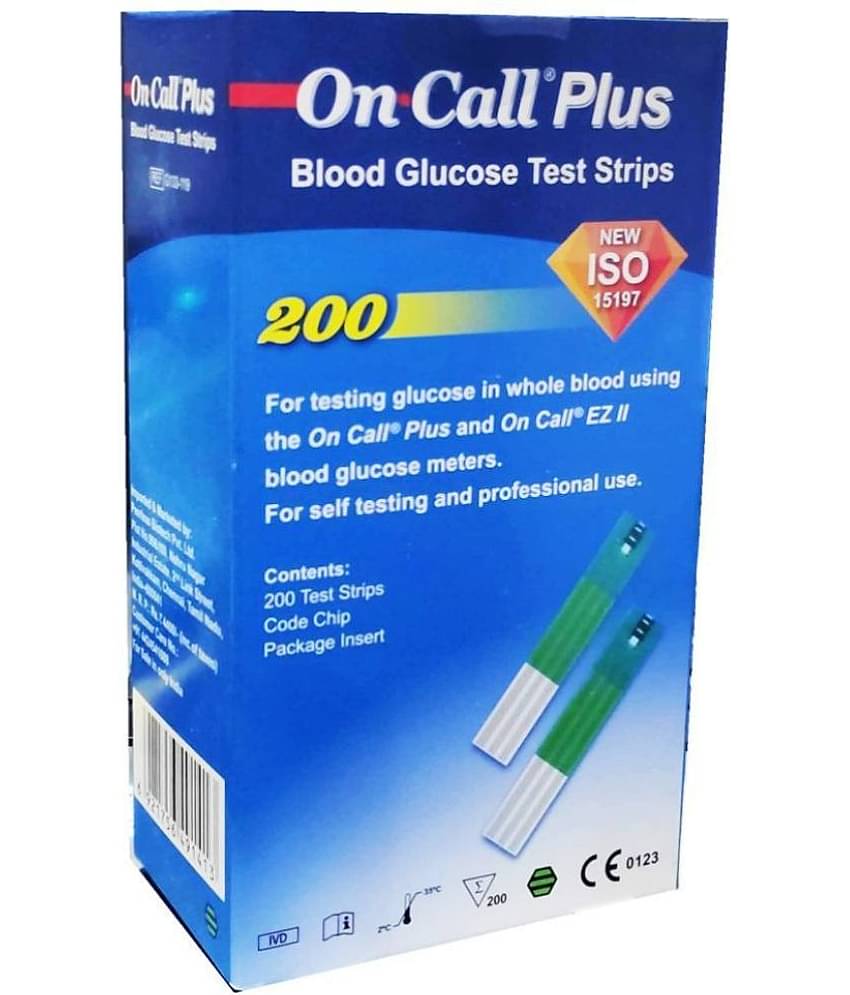 On Call Plus Blood Glucose Test Strips - 200 Strips (Pack of 1)