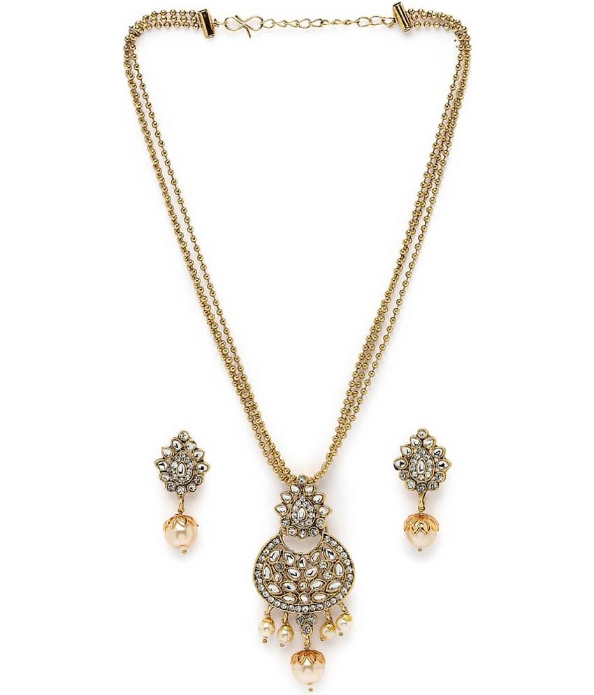 Sukkhi White Alloy Necklace Set ( Pack of 1 )