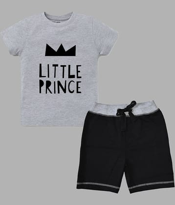 ETCHED DESIGN Pack of 1 Boys Cotton T-Shirt & Shorts Set ( Multicolor )