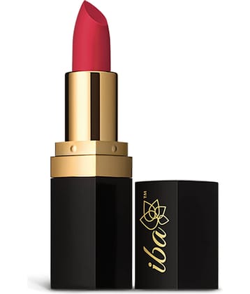 Iba Pure Lips Long Stay Matte Lipstick M16, Pink Rose, 4g Highly Pigmentated Long Lasting, (Pack of 1)