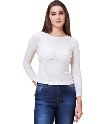 Globus - White Polyester Women's Regular Top ( Pack of 1 )