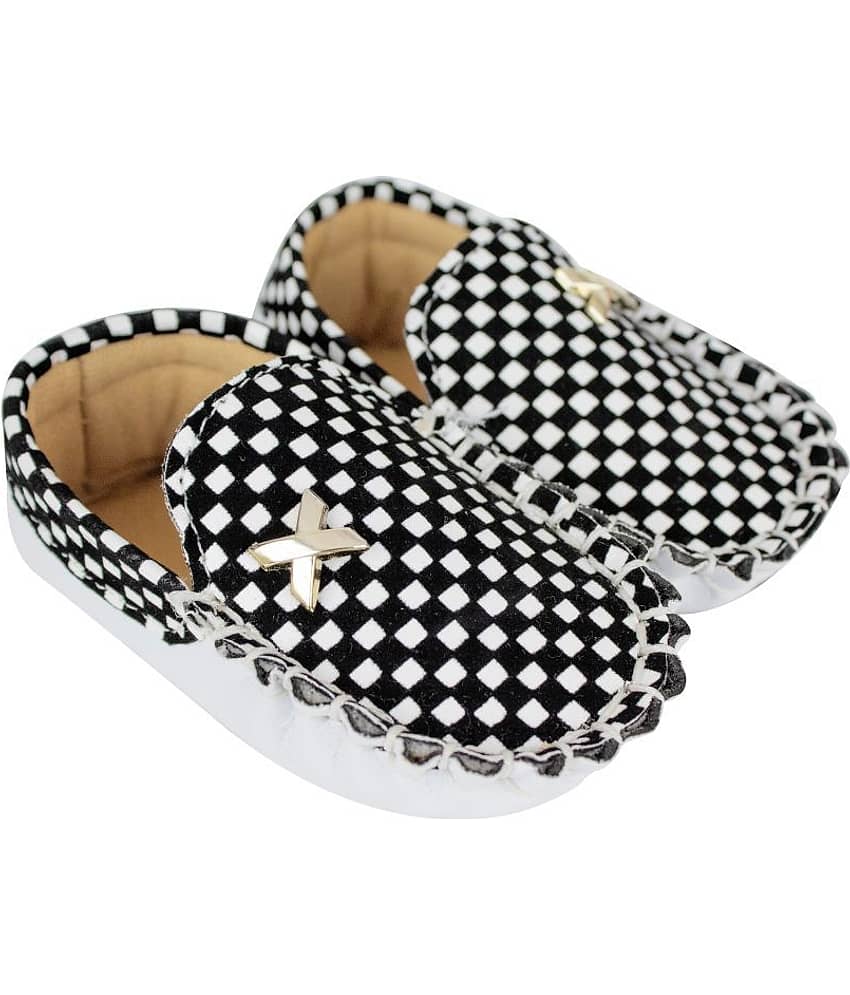 Neska Moda Baby Boys Rexine Loafer Booties For 9 To 12 Months (Black)