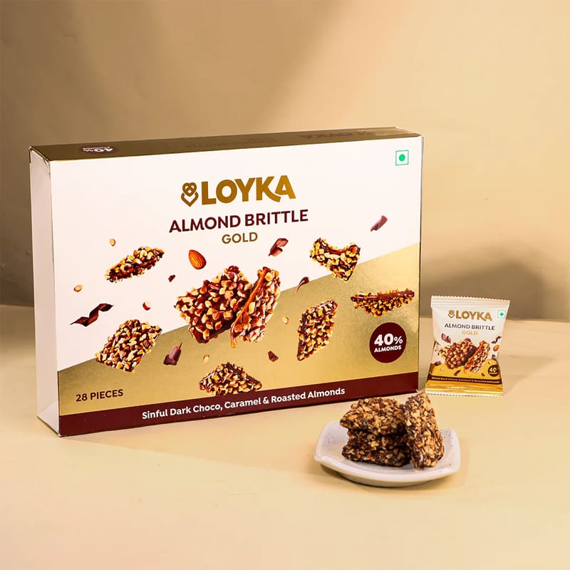 Loyka Almond Brittle Jumbo Gift Box (360g) | Premium Roasted Almonds | Gifting & Celebrations
