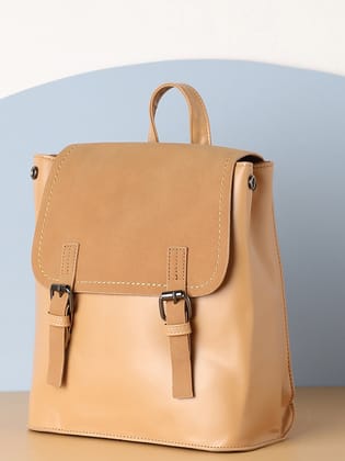 Elenor Beige Backpack-Backpack