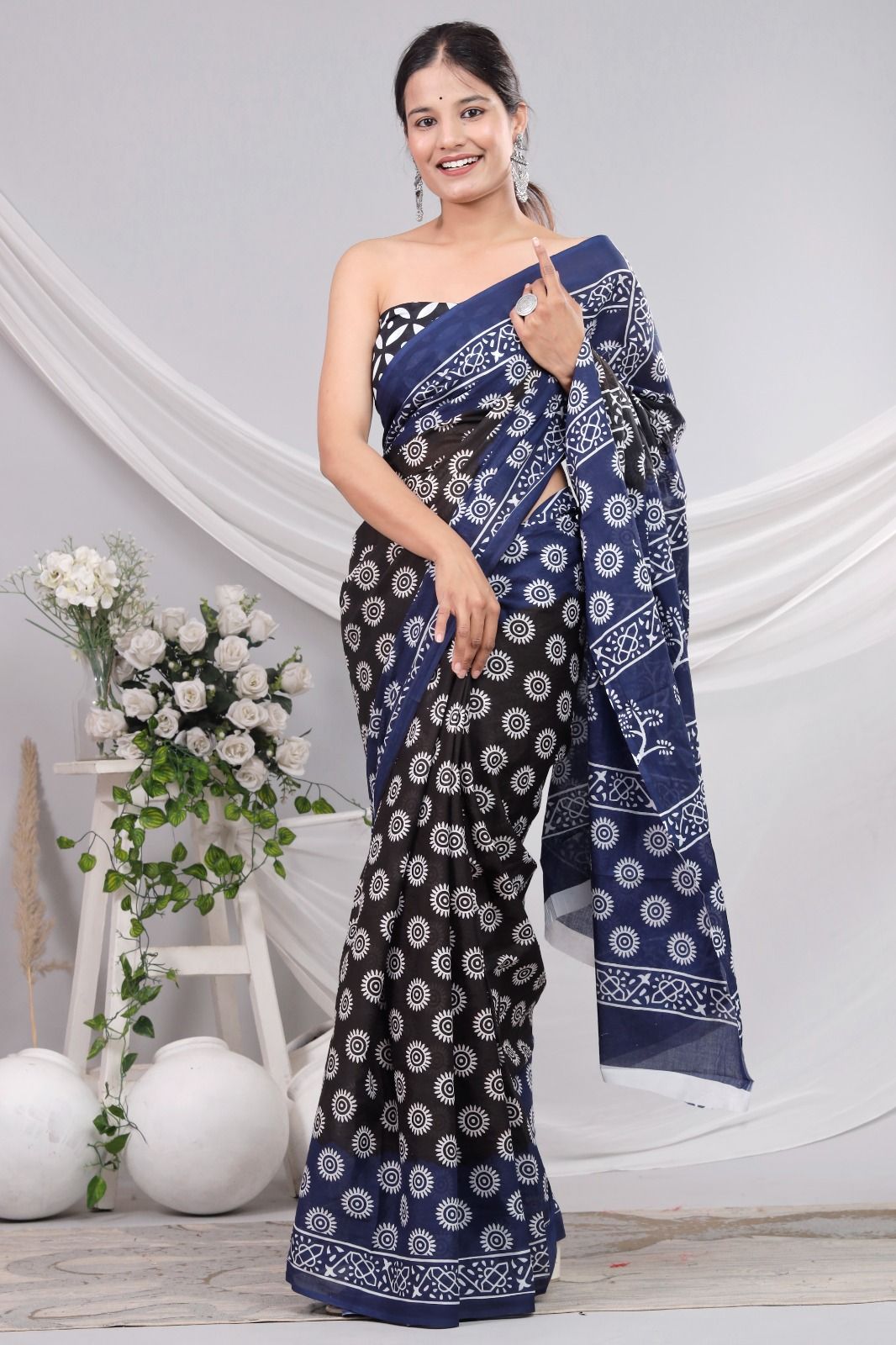 Cotton 92*80 Mulmul Saree
