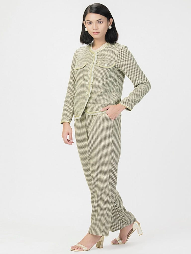 Winter Olive Tweed Set