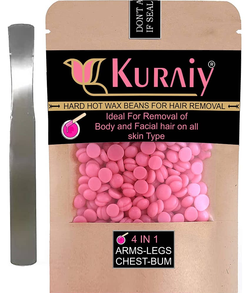 KURAIY Hair Removal Hot Hard Body Wax Beans (100Gm) for whole Body For Men and Women