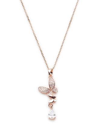Butterfly Solitaire Necklace