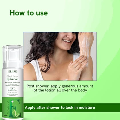 ELHAE Plant Extract Moisturizing Lotion Pack of 3, Body and Hand Hydration with Natural Plant-Based Ingredients, 50ml Each