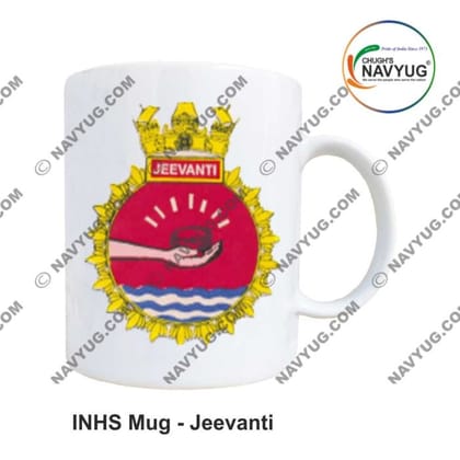 ArmyNavyAir INHS Jeevanti Mug (350ml) | Premium Ceramic Crested Mug | Defence Memorabilia