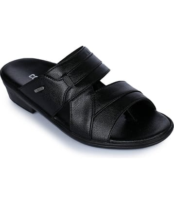 Liberty Black Men's Leather Slipper