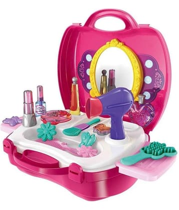 ICE TREE Beauty Make up Case and Cosmetic Set Suitcase, Durable Kit Hair Salon with 21 Pcs Makeup Accessories