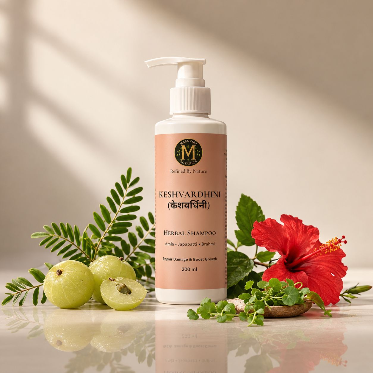 Keshvardhini Ayurvedic Herbal Shampoo  (Amla, Japapatti, Brahmi) - 200ML