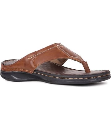 Bata Brown Men's Thong Flip Flop