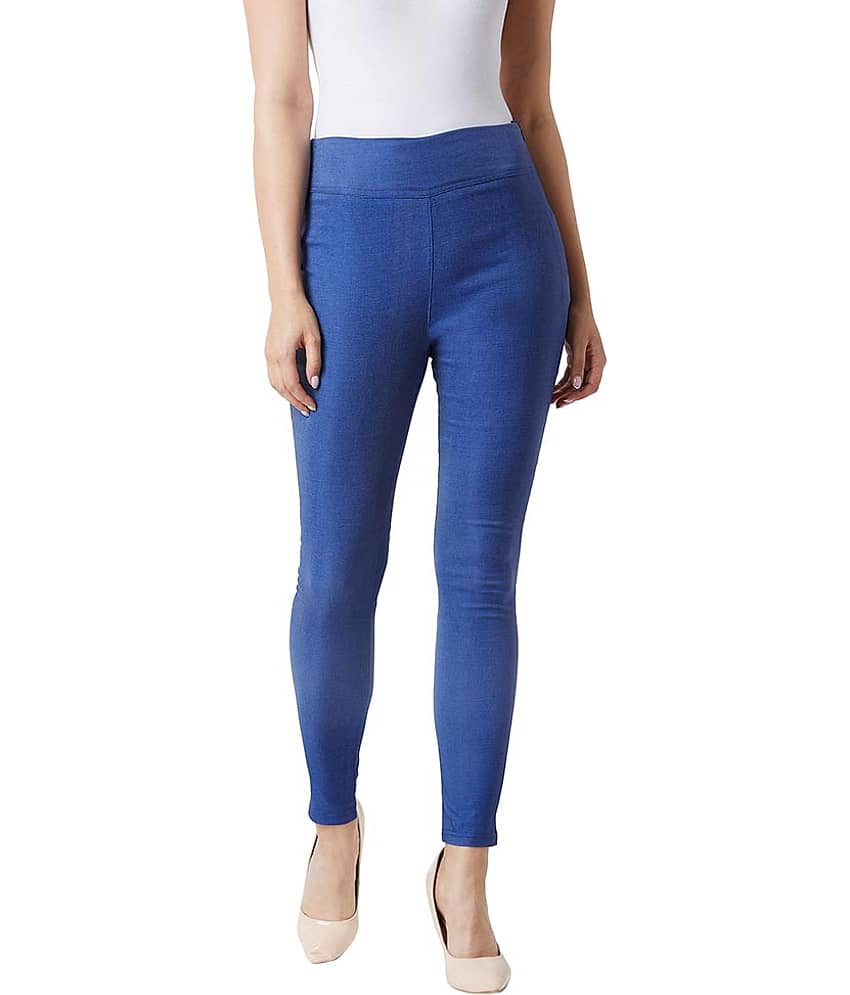 Miss Chase Cotton Jeggings - Blue