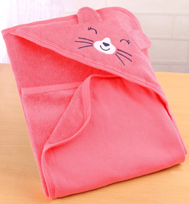 VillWin Single Red Cotton Bath Towels
