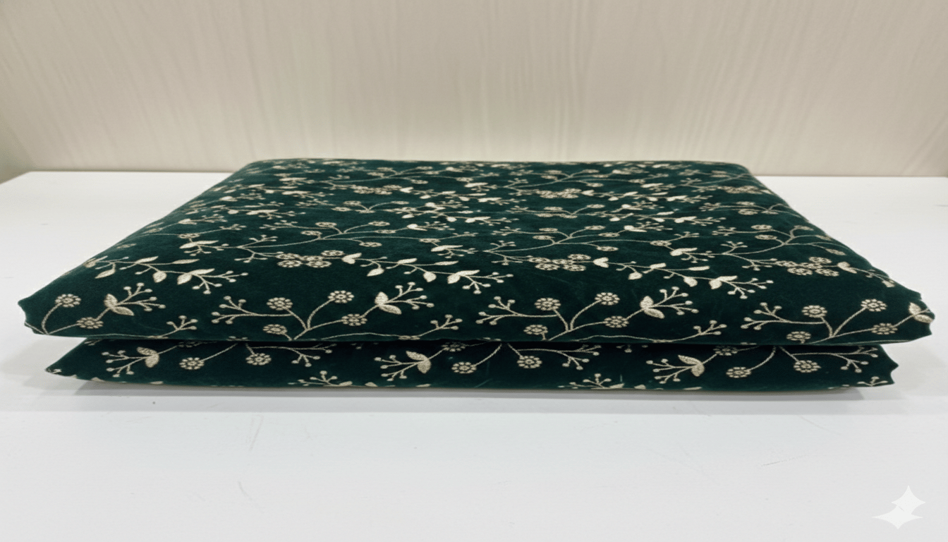 SOOD ARTISANS Luxury Velvet Heavy Embroidery Dupatta